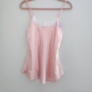 Vintage Pale Pink Cami with White Collar Detail